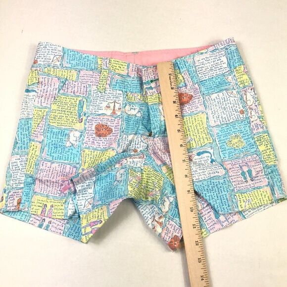 Lilly Pulitzer Womens Cotton Zodiac Callahan Shorts Colorful Print Chino Size 00 - Picture 5 of 10